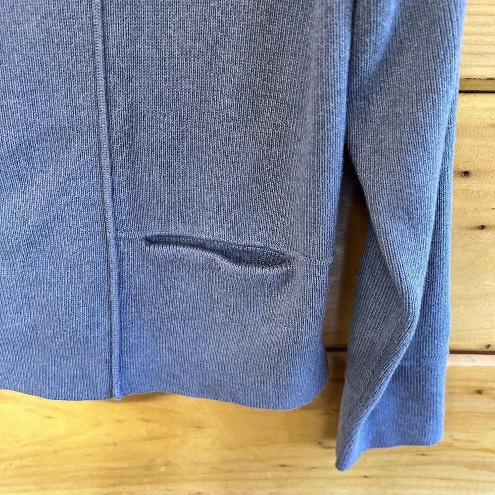 Poetry Cardigan Sweater 6 Organic Cotton Nutmeg Long Sleeve Pockets Minimalist - Picture 3 of 5